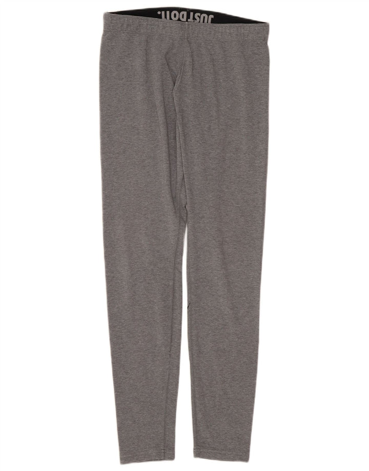 Leggings grafic Nike pentru femei UK 12, bumbac gri mediu