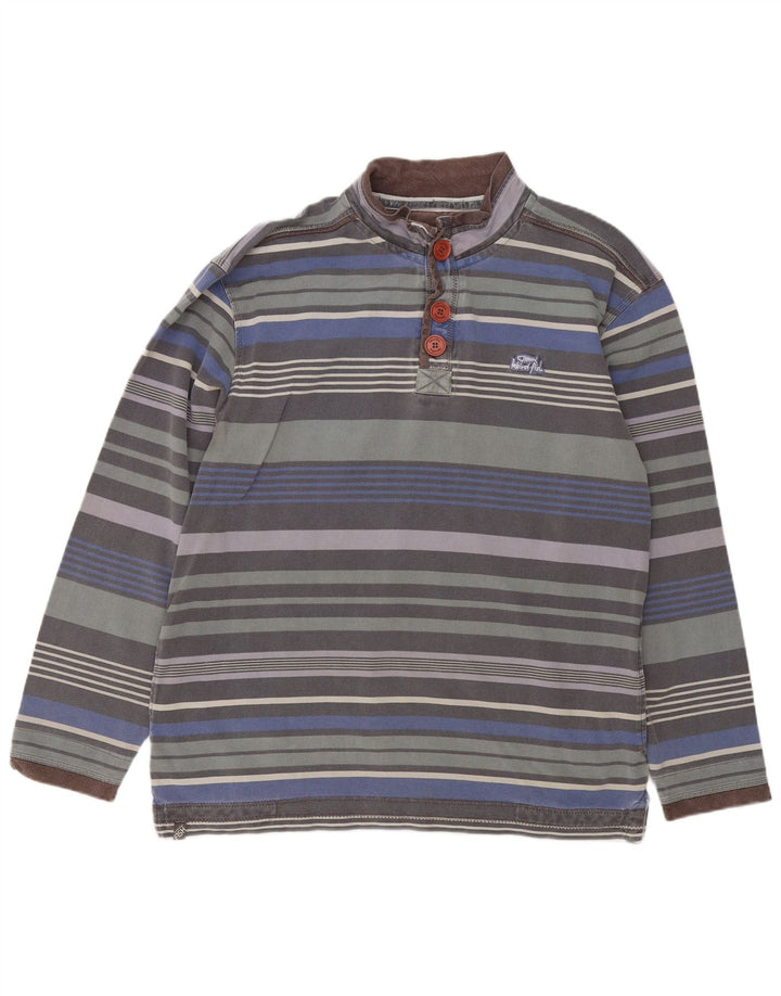 Hanorac pentru bărbați Weird Fish, cu gât cu nasturi, XL, cu dungi multicolore