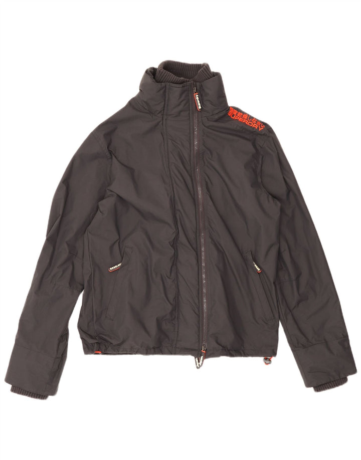 Jachetă bomber cu grafică The Windcheater Superdry pentru femei UK 14 Medium Black