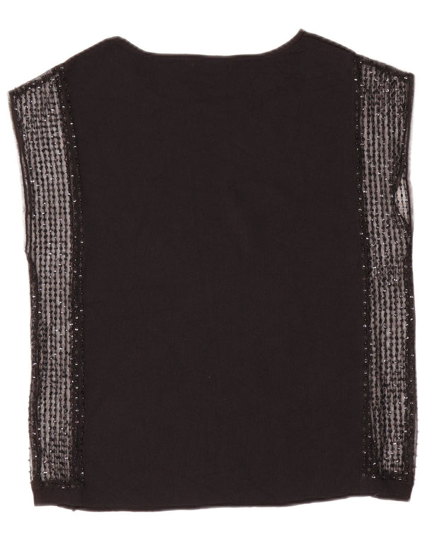 Bluză fără mâneci pentru femei Zara UK 12 Medium Black