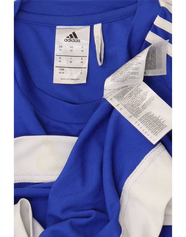 Tricou ADIDAS Climalite pentru bărbați Top Medium Blue Colorblock Poliester