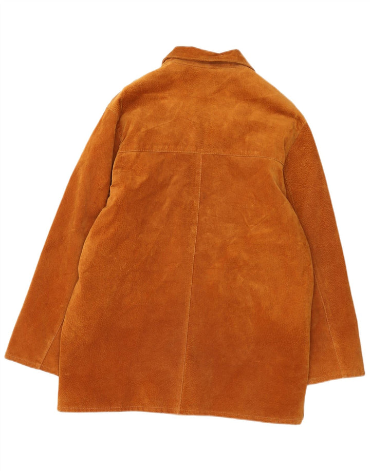 Jachetă vintage de piele intoarsa pentru femei IT 48 XL Bej