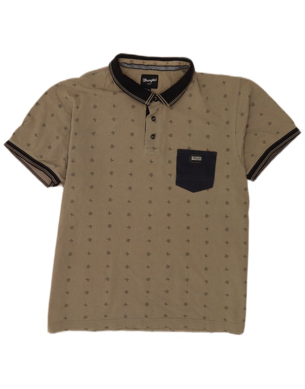 Tricou polo rugby Wrangler pentru bărbați XL bumbac kaki