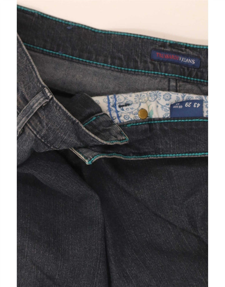Blugi drepti pentru femei Trussardi W27 L33 bleumarin