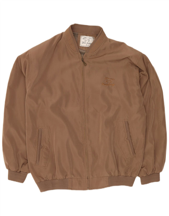 Bomber Vintage pentru bărbați UK 42 XL Maro Poliester