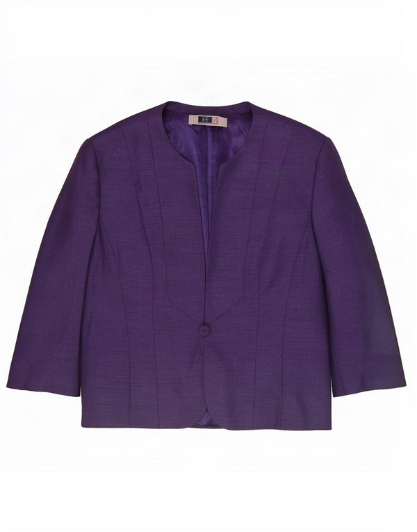 Jachetă pentru femei Jacques Vert, 1 buton, mânecă 3/4, mare, violet