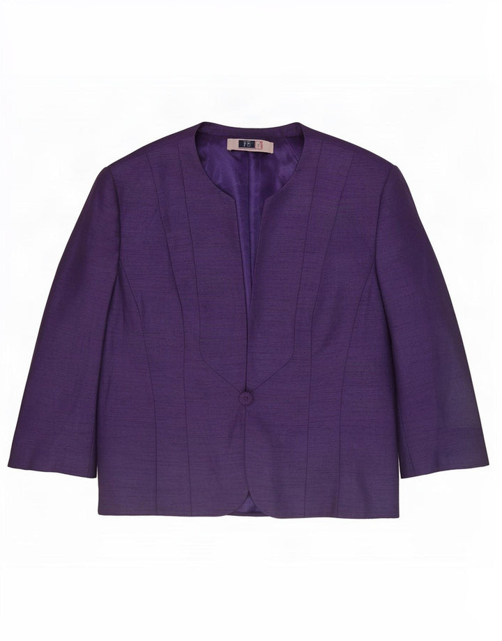 Jachetă pentru femei Jacques Vert, 1 buton, mânecă 3/4, mare, violet