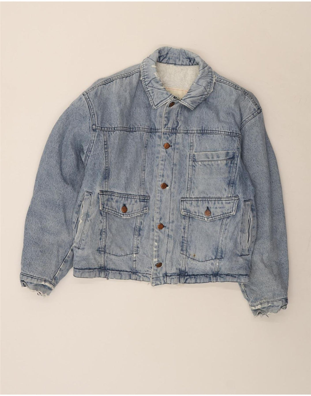 Jachetă de blugi Sherpa pentru bărbați Sisley UK 40, mare, albastru, bumbac