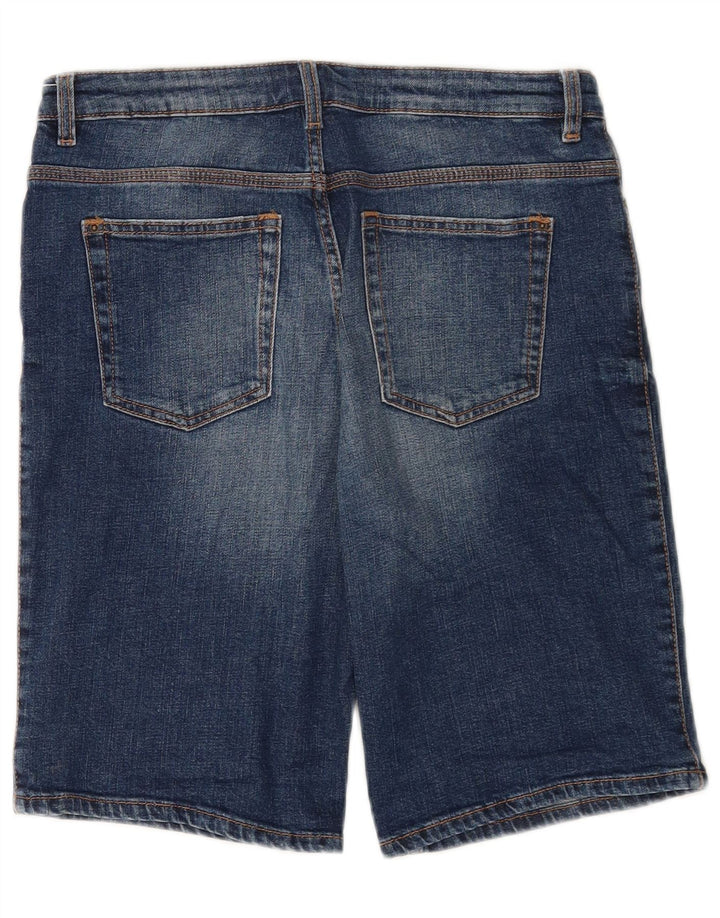 Pantaloni scurți din denim pentru femei Marks & Spencer UK 12 Medium W30 Bumbac albastru