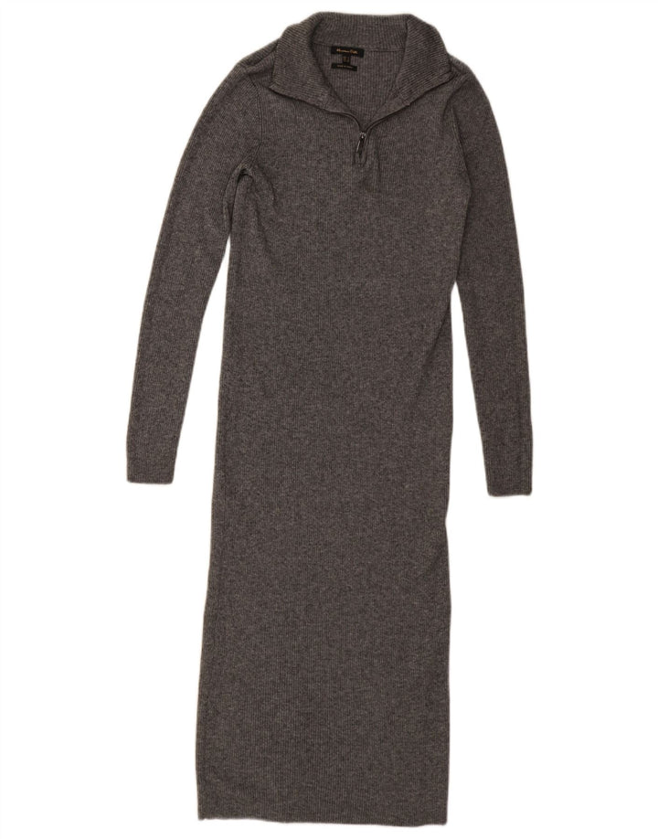 Rochie Jumper Massimo Dutti pentru femei UK 8 Small Gri Lyocell