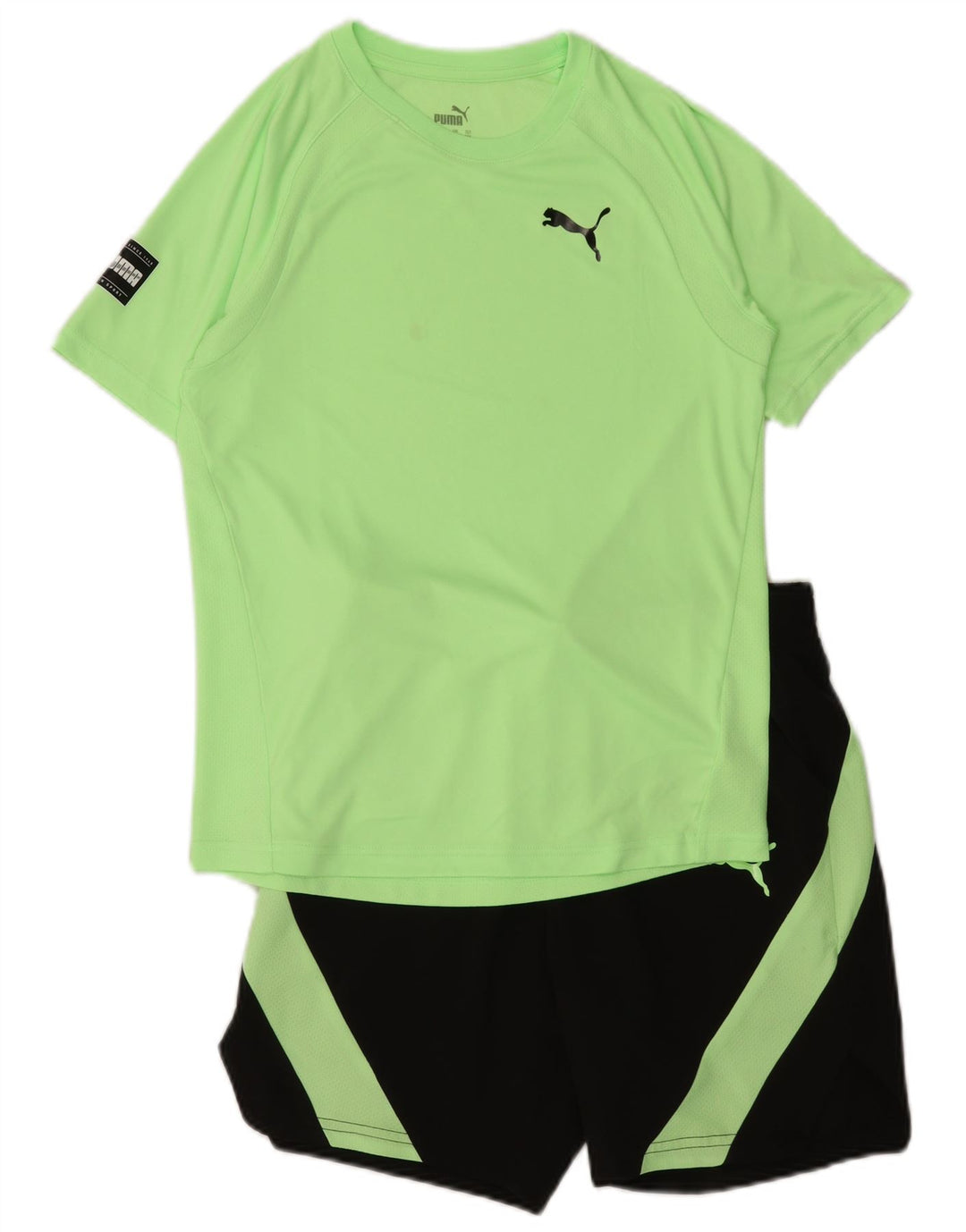 Set 2 piese PUMA pentru băieți 13-14 ani Poliester color bloc verde