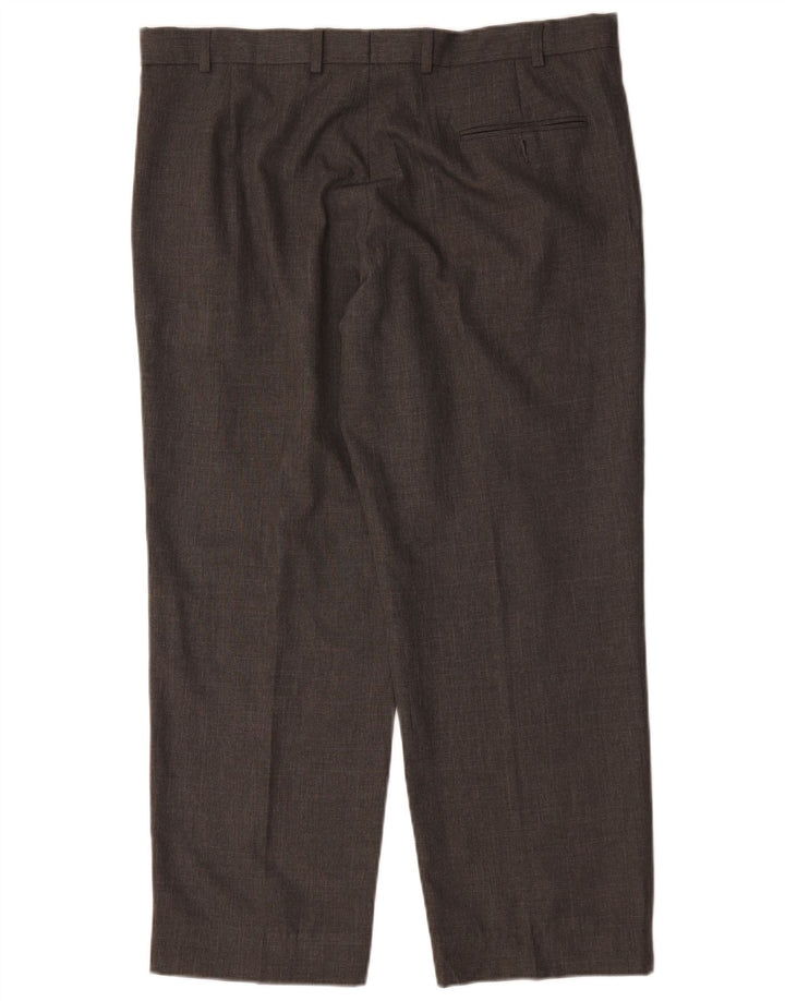 Marks & Spencer Pantaloni de costum pentru bărbați, drepti, cu croiala normală, L38 L29, gri