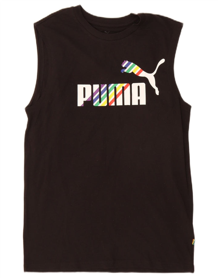 Vestă grafică pentru bărbați Puma, bumbac mediu negru