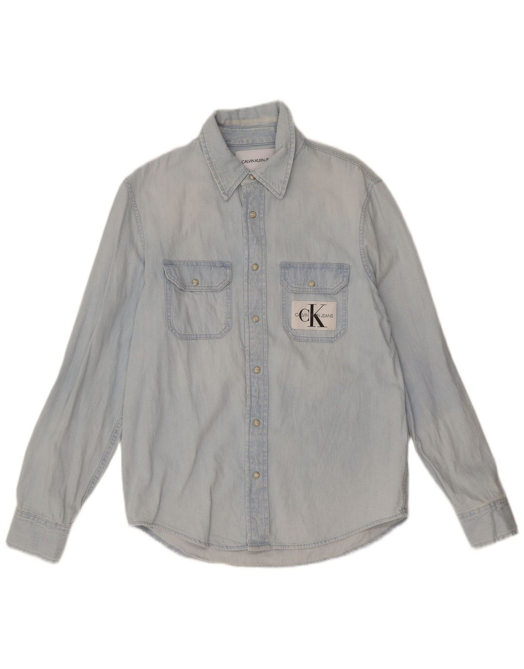 Cămașă de blugi pentru bărbați Calvin Klein Jeans, albastru mic