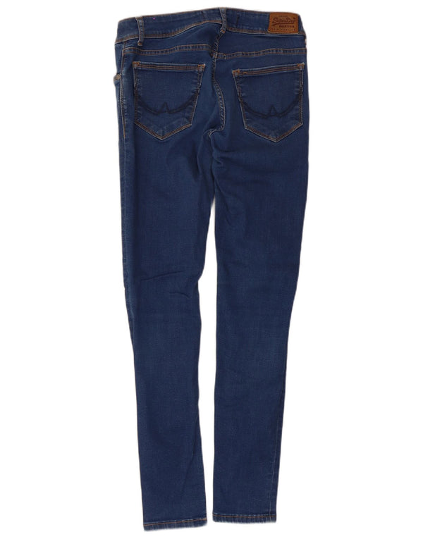 Blugi Superdry Cassie Skinny pentru femei W28 L30, bumbac albastru