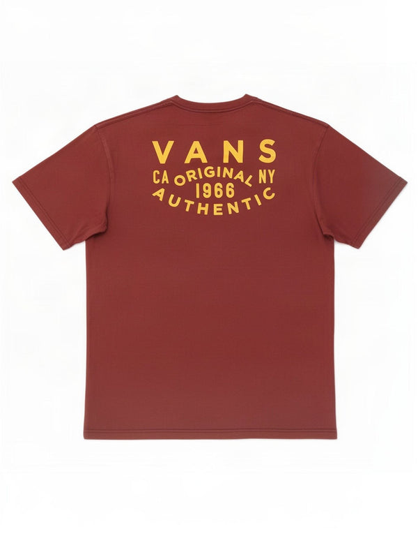 Tricou grafic pentru bărbați Vans Classic Fit Top mare din bumbac burgundy