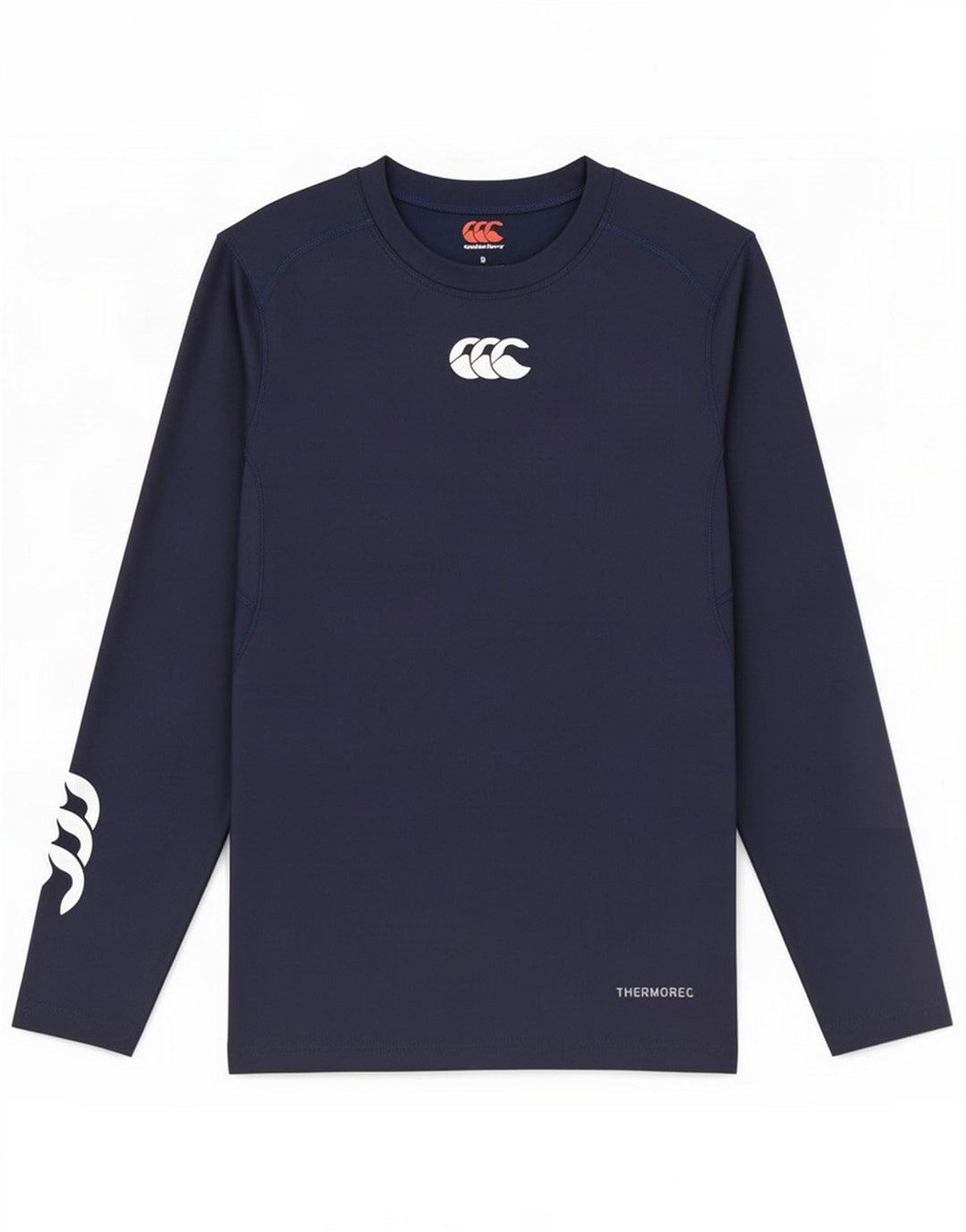 Canterbury Top grafic pentru bărbați cu mânecă lungă, poliester bleumarin mic, poliester