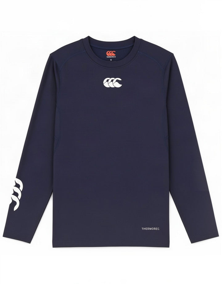 Canterbury Top grafic pentru bărbați cu mânecă lungă, poliester bleumarin mic, poliester