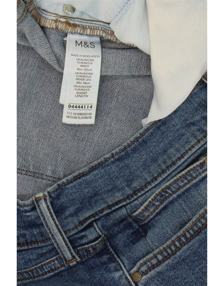 Blugi drepti pentru bărbați Marks & Spencer W40 L29 Bumbac albastru