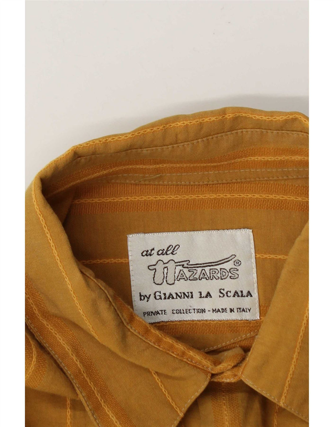 Cămașă Vintage pentru bărbați, cu dungi galbene mari