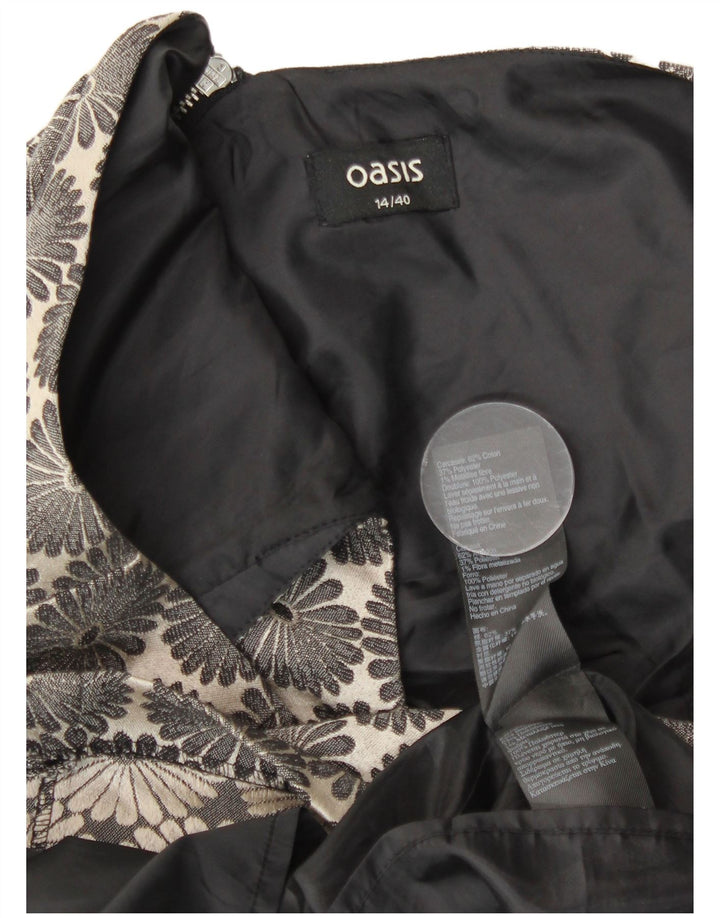 Rochie A-Line Oasis pentru femei UK 14 Medium Bleumarin Bumbac Floral