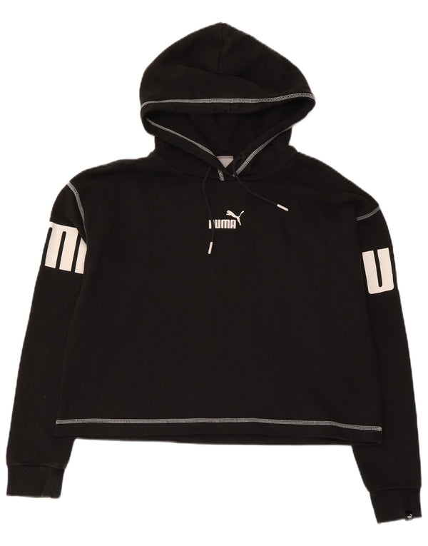 Pulover Puma Graphic Oversized Hoodie pentru femei UK 10 Small Black