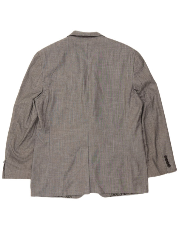 Jachetă Blazer pentru bărbați Chaps cu 2 nasturi UK 40, mare, gri, poliester chevron