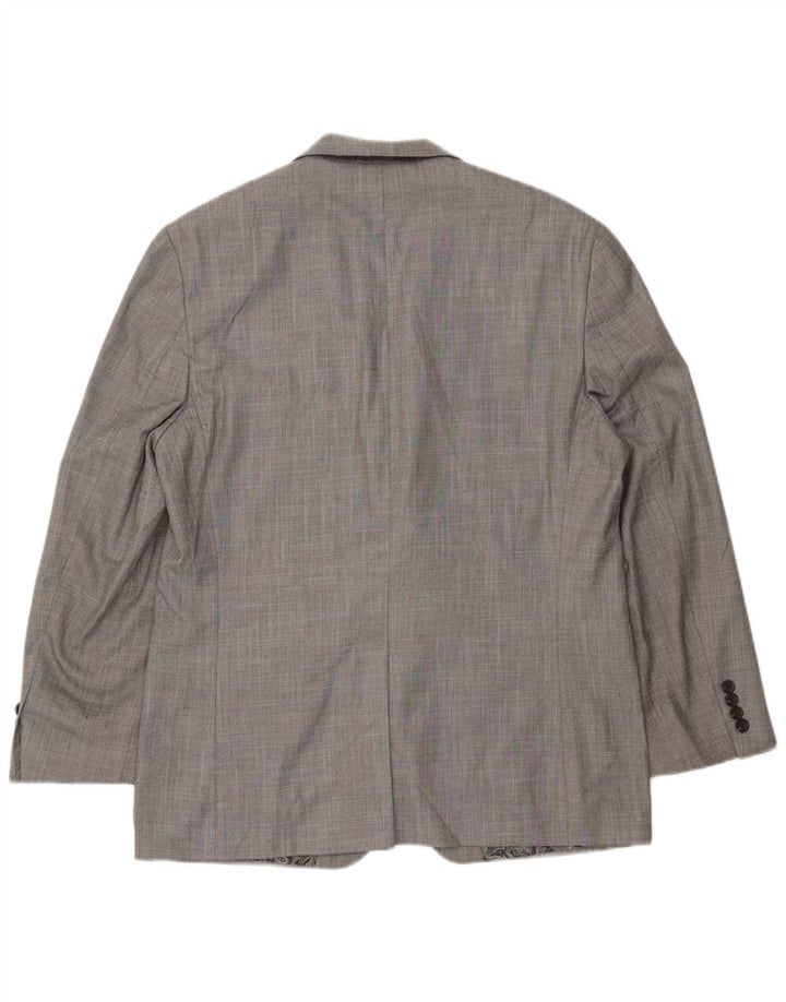 Jachetă Blazer pentru bărbați Chaps cu 2 nasturi UK 40, mare, gri, poliester chevron