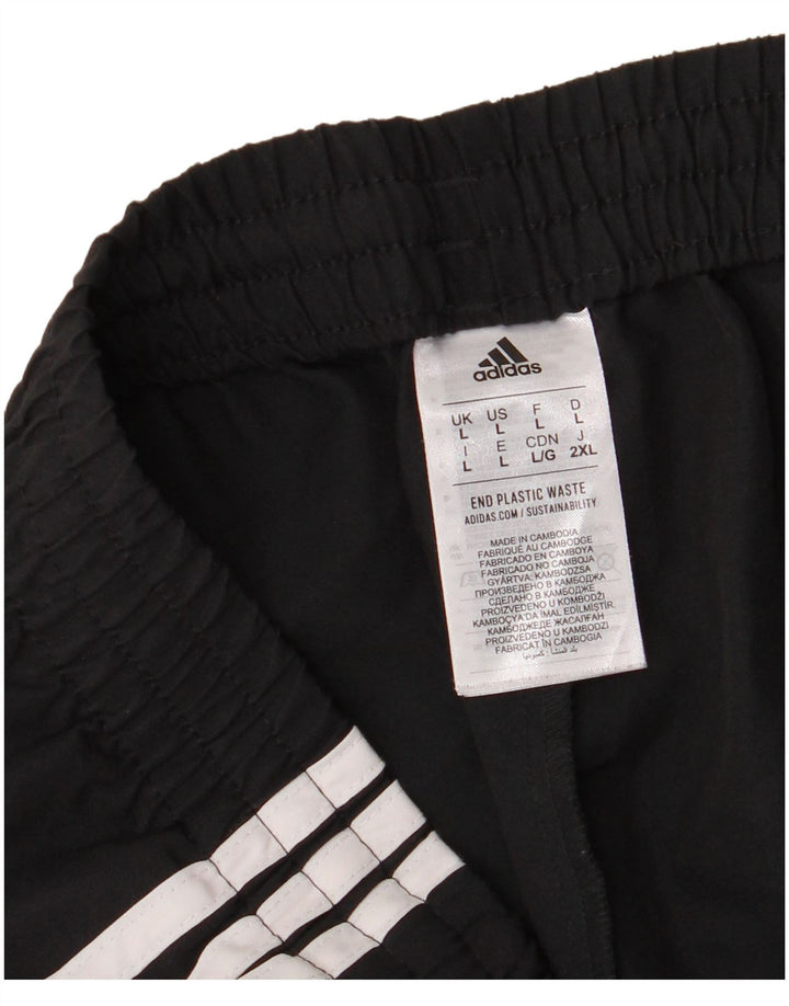 Pantaloni de trening pentru bărbați Adidas Pantaloni de jogging, mari, negru, poliester