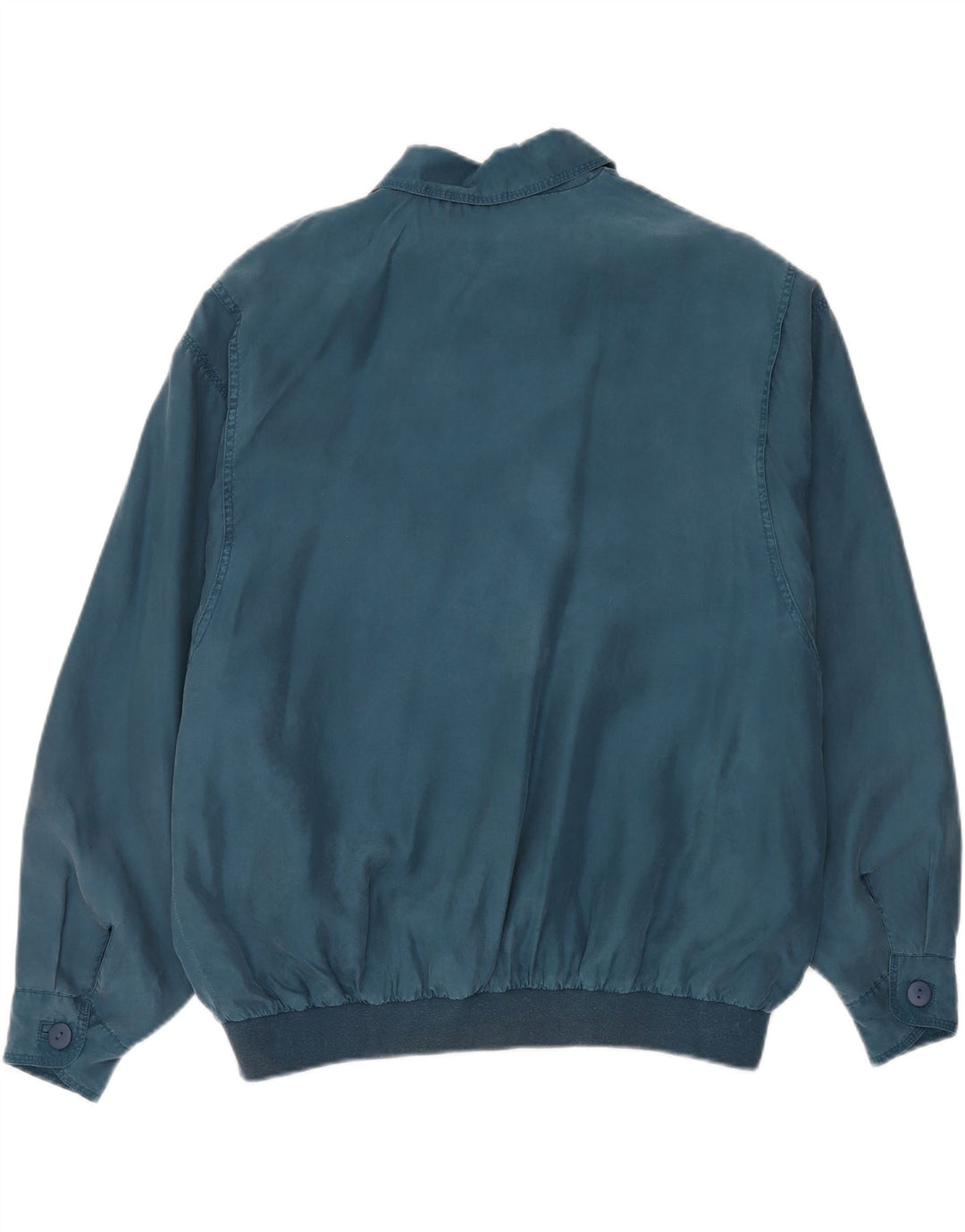 Jachetă Bomber Vintage pentru bărbați, cu tăiere lejeră, IT 48 Medium Blue Silk