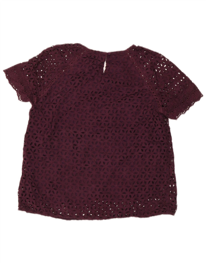 Bluză pentru femei J. CREW Top US 8 Medium Purple Floral Bumbac