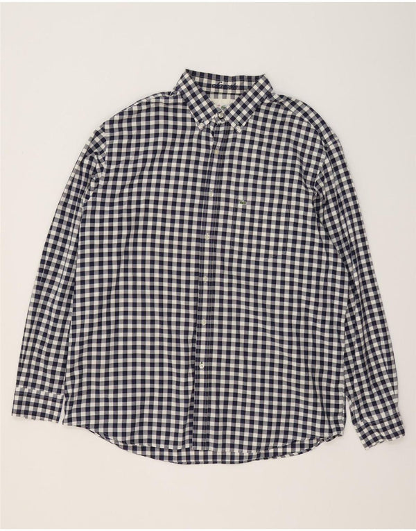 Cămașă Lacoste pentru bărbați, cu formă regulată, mărimea 46 2XL, bumbac vichy, albastru bleumarin