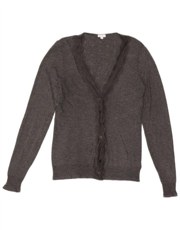 JIGSAW Pulover cardigan pentru femei UK 12 Poliester mediu gri