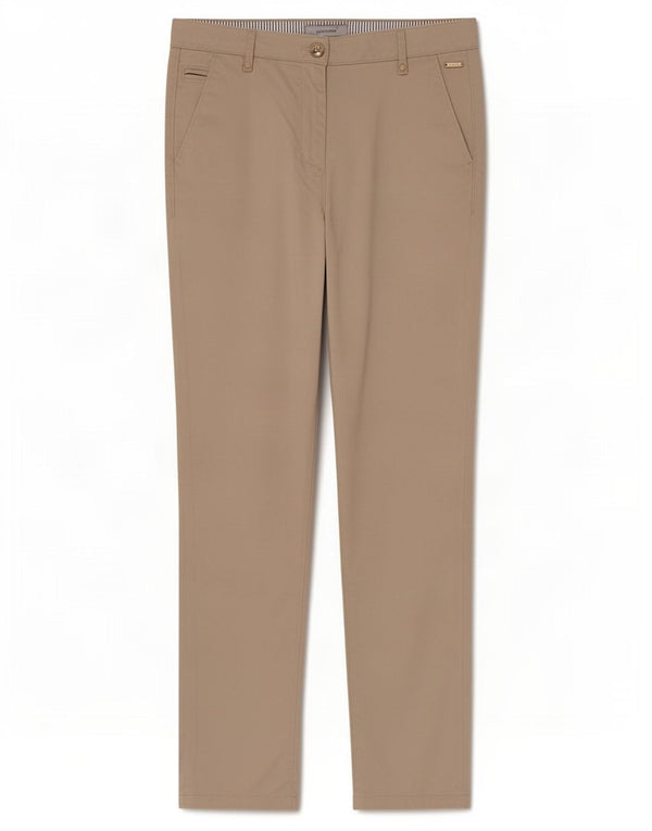 Marks & Spencer Pantaloni chino subțiri pentru femei UK 10 Small W30 L28 Bej Bumbac