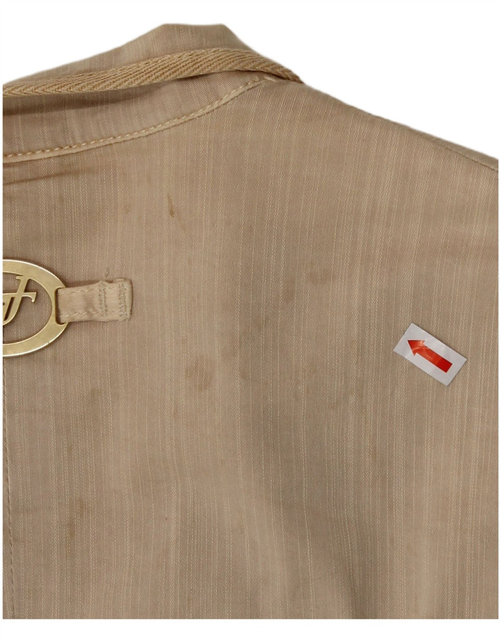 Jachetă pentru femei Trussardi cu 2 nasturi IT 46, mare, bej, bumbac