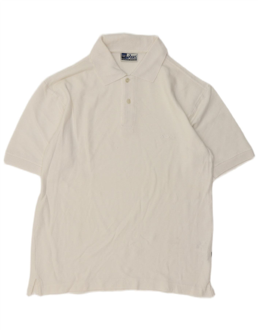 Tricou polo Asics pentru bărbați, bumbac alb mic