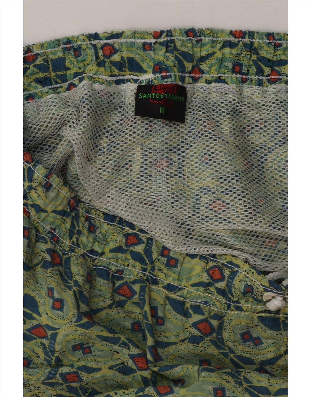 SANTO STEFANO Pantaloni scurți de baie pentru bărbați Poliamidă geometrică verde mediu