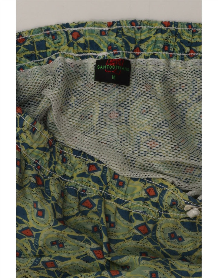 SANTO STEFANO Pantaloni scurți de baie pentru bărbați Poliamidă geometrică verde mediu