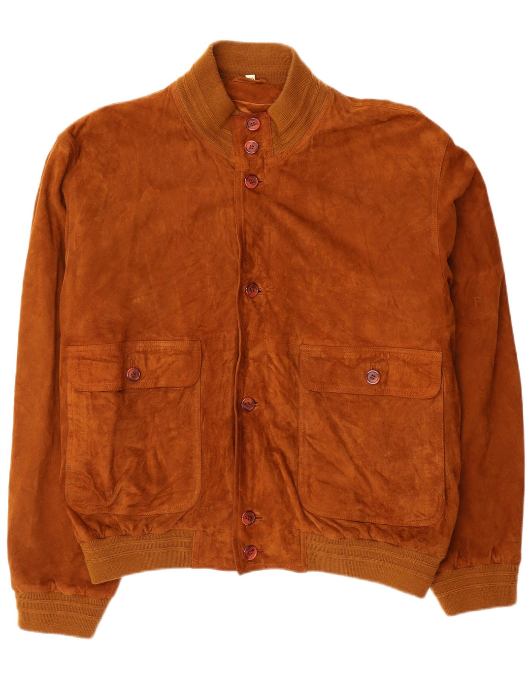 Jachetă Bomber Vintage pentru bărbați din piele intoarsa IT 56 3XL din piele maro