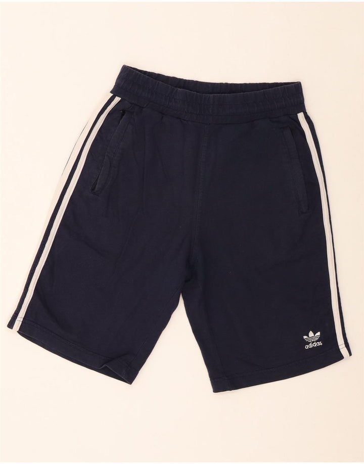 Pantaloni scurți sport pentru bărbați Adidas, bumbac mediu, albastru bleumarin