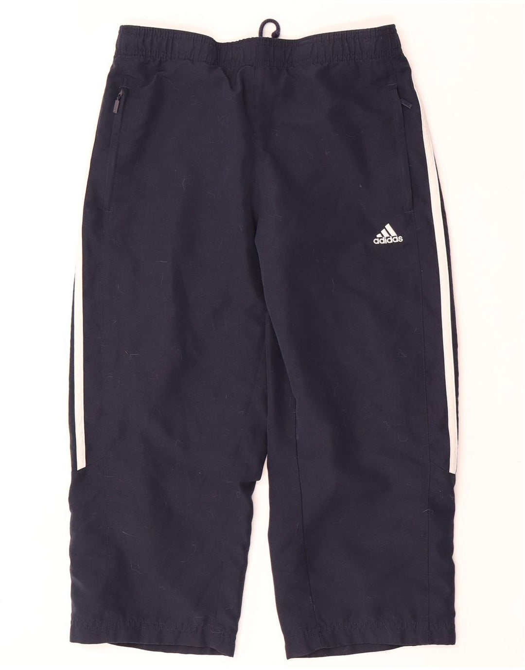 Pantaloni de trening Capri Adidas pentru femei UK 10 Poliester bleumarin mic