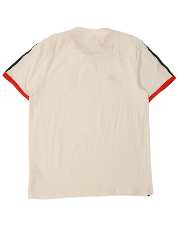 Tricou cu mânecă scurtă pentru bărbați Adidas Top mare din bumbac alb
