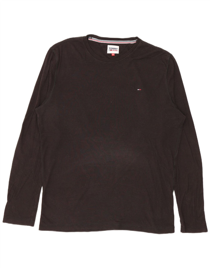 TOMMY HILFIGER Top pentru bărbați cu mânecă lungă 2XL bumbac negru