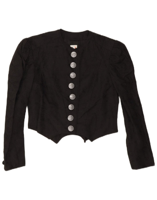Gossl Trachten Crop Cardigan Top pentru femei EU 40, in negru mediu