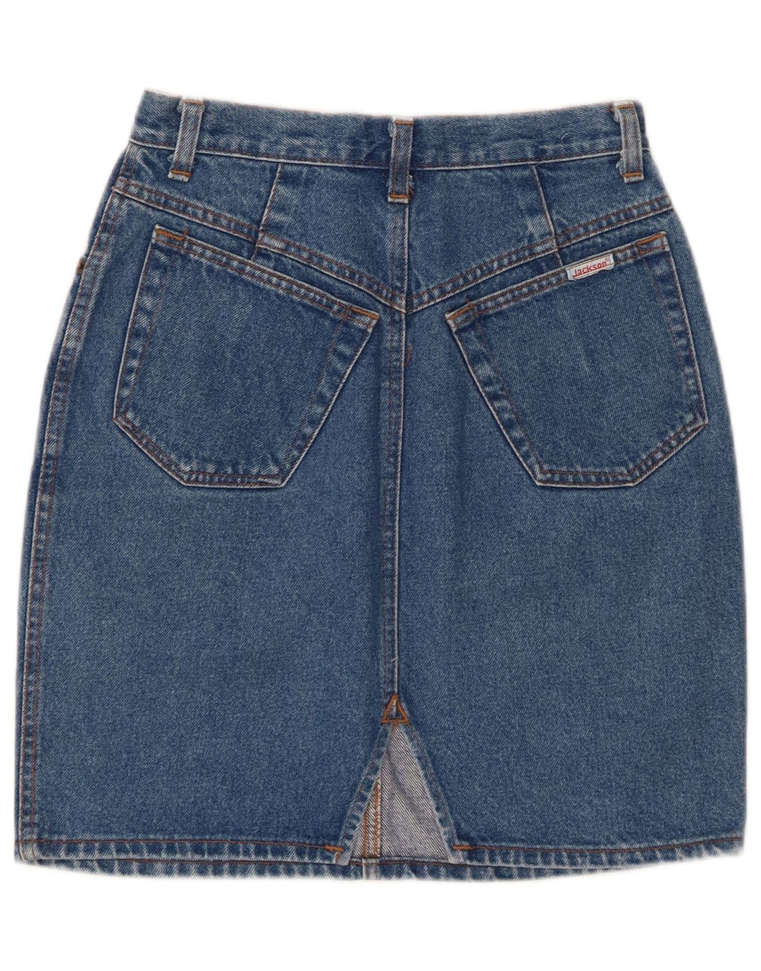 Fusta de denim cu talie înaltă pentru femei VINTAGE IT 44 Medium W24 Albastru