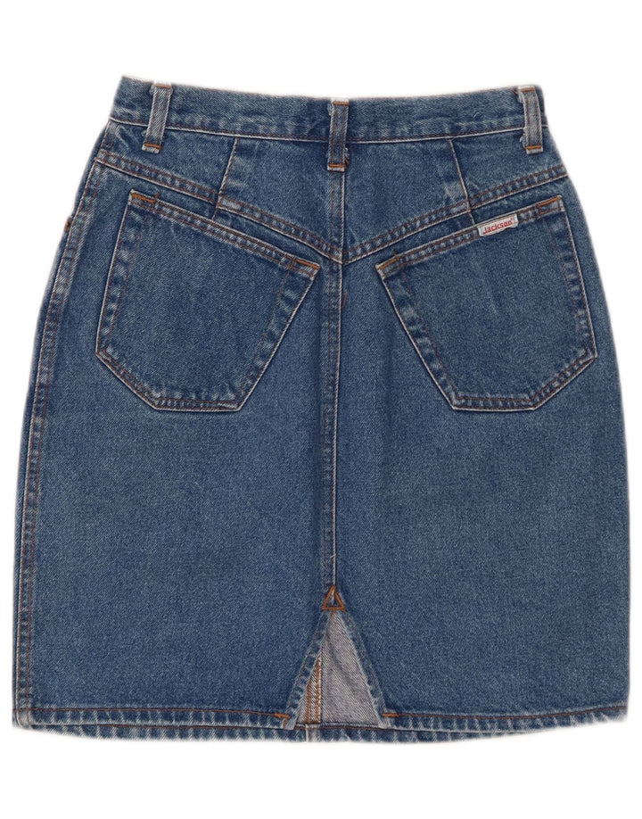 Fusta de denim cu talie înaltă pentru femei VINTAGE IT 44 Medium W24 Albastru