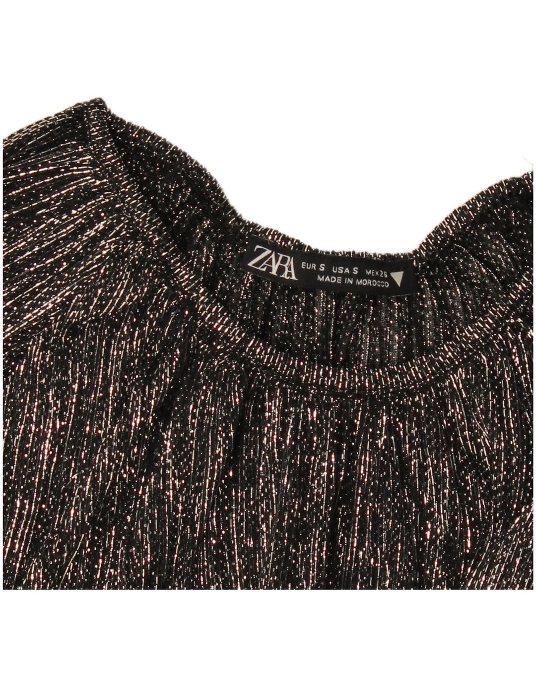 Bluză cu mânecă lungă supradimensionată pentru femei ZARA UK 10 Mic cu dungi negre