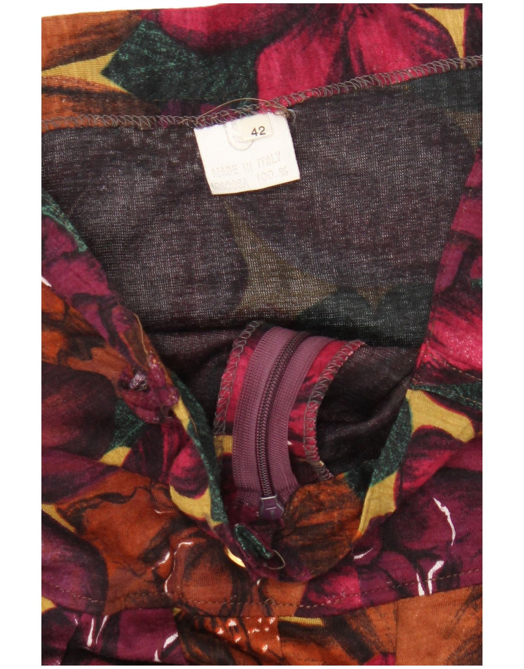 Fustă A-Line Vintage Femei IT 42 Medium W26 Multicolor Floral