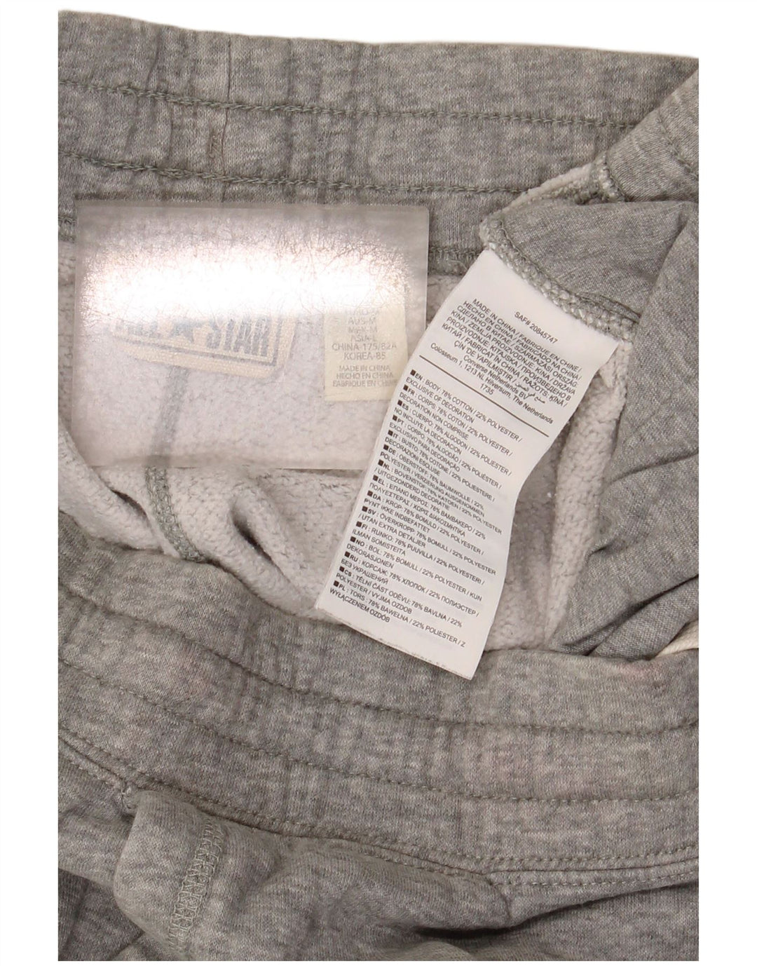 Pantaloni de trening Converse pentru bărbați Joggeri din bumbac gri mediu