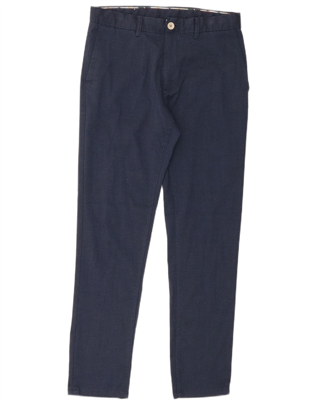 Pantaloni chino slim pentru bărbați Zara EU 38 Mici L30 L29 Bleumarin Poliester